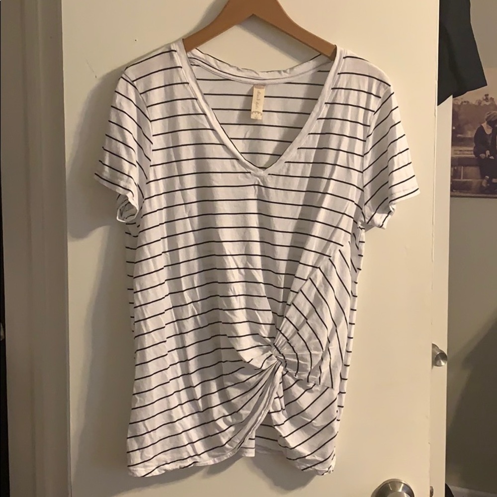 Altar’d State stripe short sleeve twist from tee